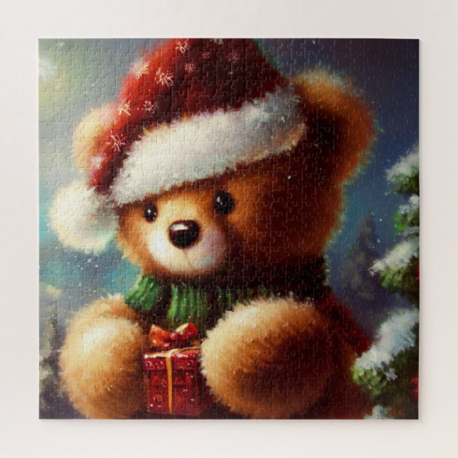 Quebra-cabeça Urso de Teddy Natal (2) (Vertical)