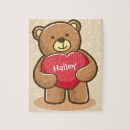 Quebra-cabeça Urso de ursinho grande 8x10 do amor