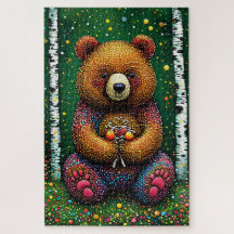 🧸 Urso Fofo Puzzle Divertido Presente para Crianç