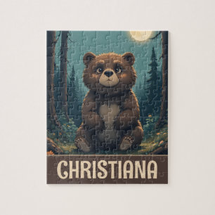 Quebra-cabeça Urso Marrom Caprichoso Personalizado