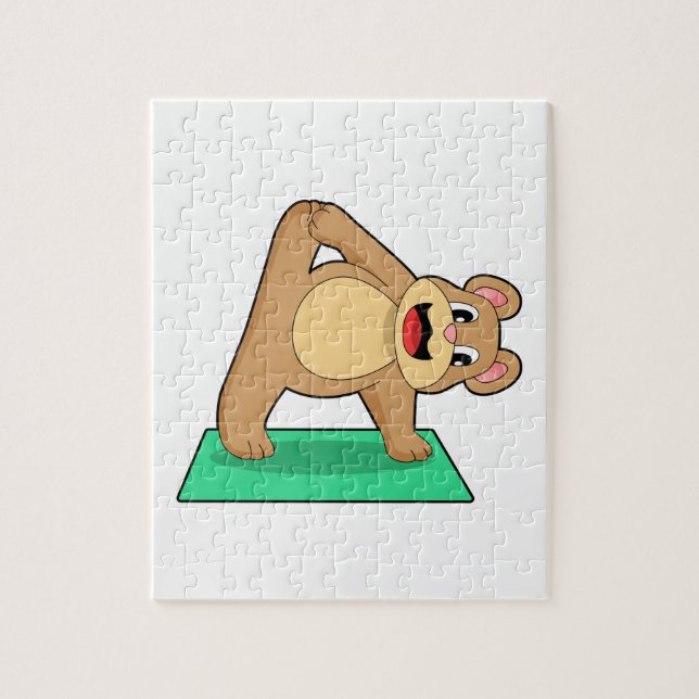 Quebra-cabeça Urso na Malhação de Yoga (Vertical)
