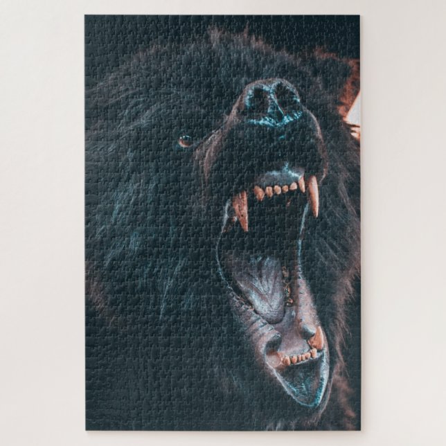 Quebra-cabeça Urso Negro Bravo Dente Urso Negro (Vertical)