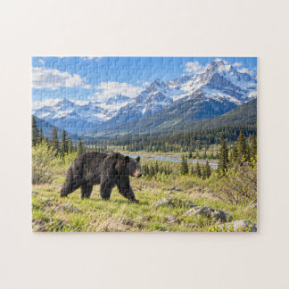 Quebra-cabeça Urso Negro das Montanhas Rochosas Canadenses Vida