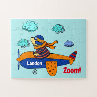 Quebra-cabeça Urso no Avião! Crianças Personalizadas