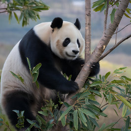 Quebra-cabeça Urso Panda em uma Árvore