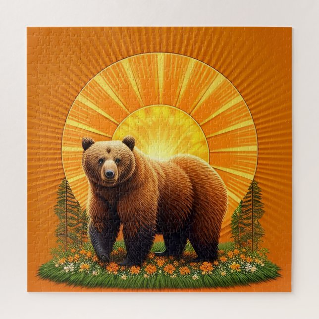 Quebra-cabeça Urso Pardo Majestoso (Vertical)