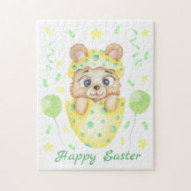 Urso Páscoa bonito para um Poster de humor positiv
