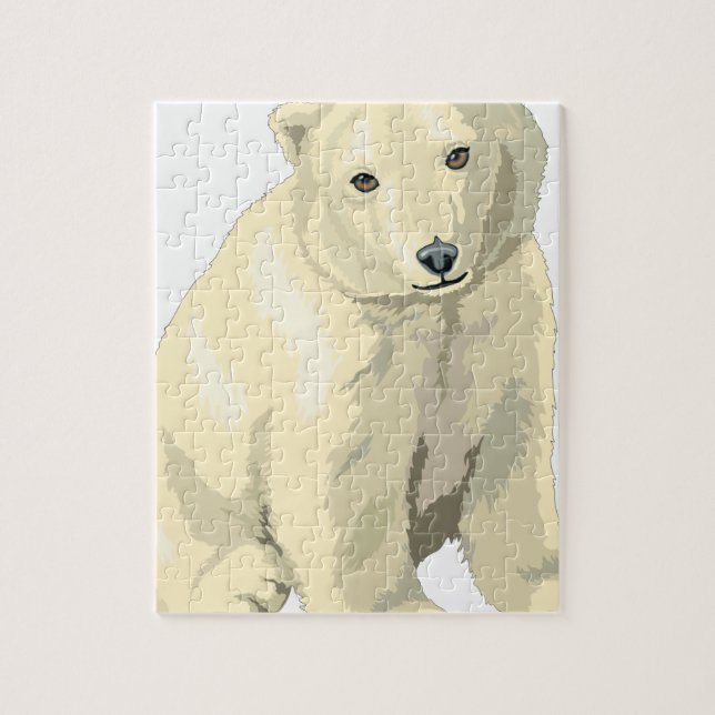 Quebra-cabeça Urso Polar Fofo (Vertical)