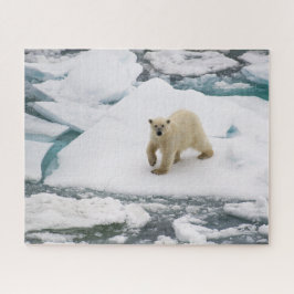 Quebra-cabeça Urso Polar no Gelo do Mar Ártico em Svalbard