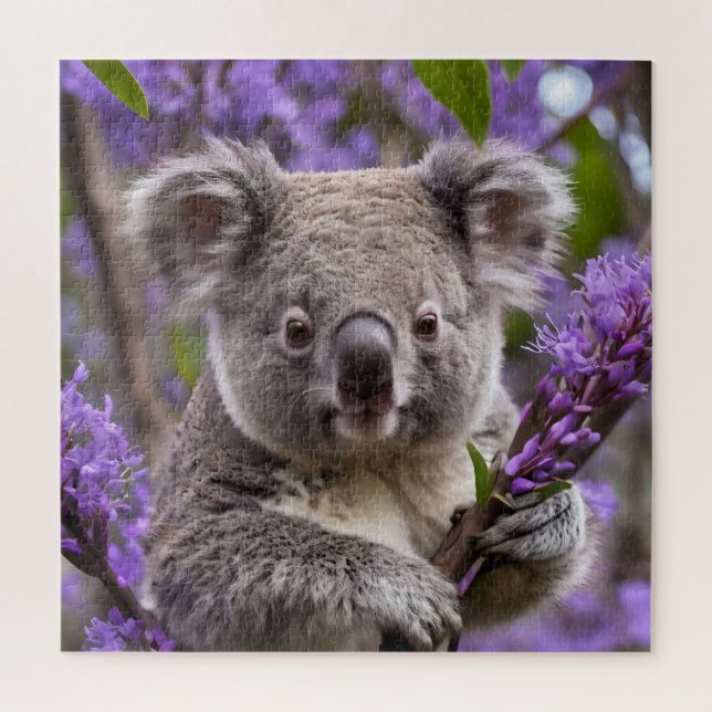 Quebra-cabeça Urso Purple Jacaranda Koala (Vertical)
