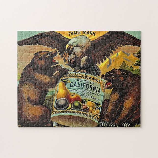 Quebra-cabeça Ursos de Fruta da Califórnia (Horizontal)