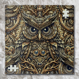 Quebra-cabeça Ursos e Coruja de Metal Steampunk