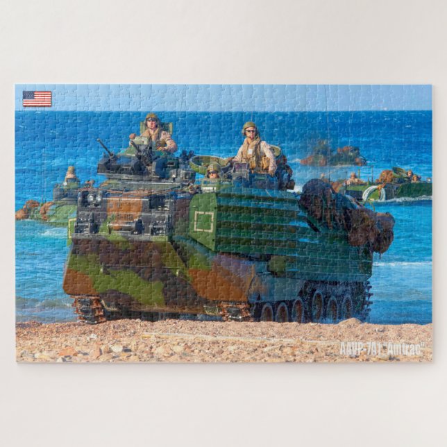 Quebra-cabeça US BEACH ASSAULT - AV (20x30 polegadas) (Horizontal)