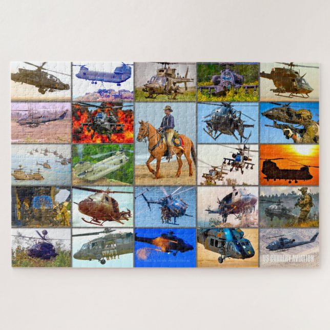 QUEBRA-CABEÇA US CAVALRY AVIATION "MONTAGE" (Horizontal)