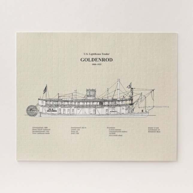 Quebra-cabeça USCG Lighthouder Goldenrod - SBD (Horizontal)