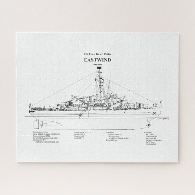 Quebra-cabeça USCGC Eastwind wagb-279 - BD (Horizontal)
