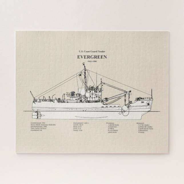 Quebra-cabeça USCGT Evergreen wlb-295 - SBD (Horizontal)