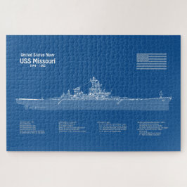 Quebra-cabeça USS Missouri - Entregar planos de projeto ABD