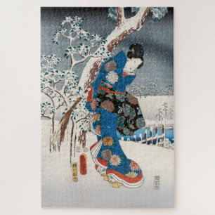Quebra-cabeça Utagawa Hiroshige - Conto de Genji, Mulher Elegant