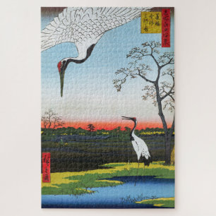 Quebra-cabeça Utagawa Hiroshige - Minowa, Kanasugi, Mikawashima