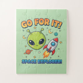 Quebra-cabeça Vá em Frente! Explorador Espacial - Alien Fofo
