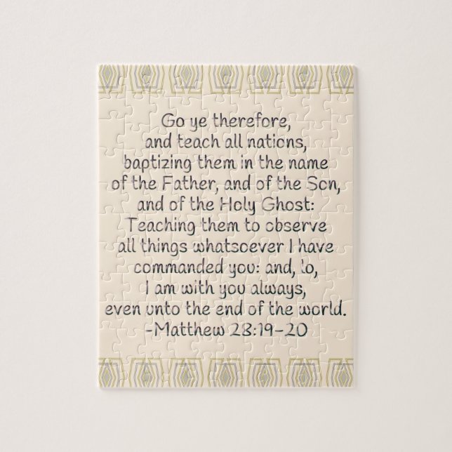 Quebra-cabeça Vá, Ensine todas as Nações (Vertical)