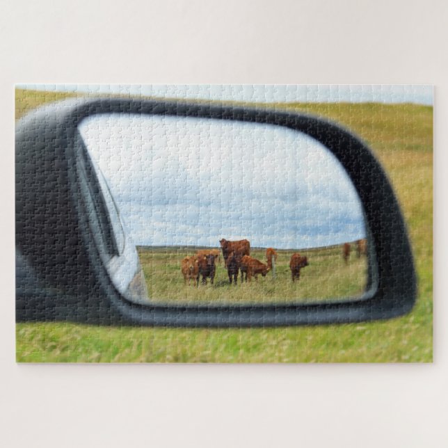 Quebra-cabeça Vacas no espelho (Horizontal)