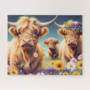 Quebra-cabeça Vacas planas 16 x 20