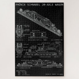 Quebra-cabeça Vagão de Trem PTW Schnabel "Blueprint" Grande