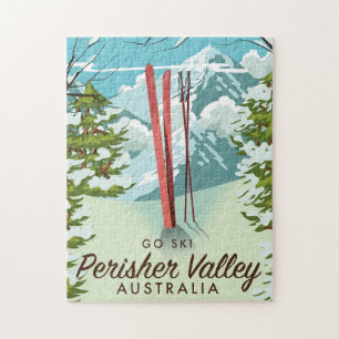Quebra-cabeça Vale de Perisher Austrália esqui.