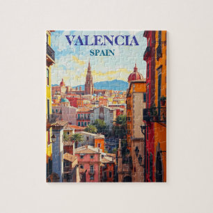 Quebra-cabeça Valencia Espanha Viagem Art Vintage