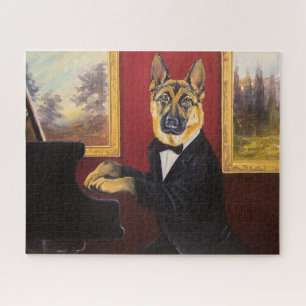 Quebra-cabeça Valsa do piano do german shepherd