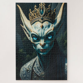 Quebra-cabeça Valtharion Antigo Rei Elfo Azulado Fantasia Sombri