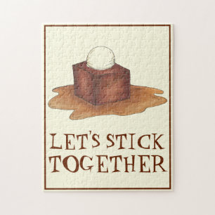 Quebra-cabeça Vamos Junto com a pasta britânica Sticky Toffee