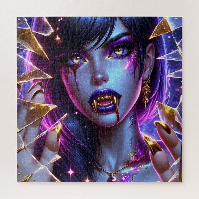 Quebra-cabeça Vampiro com Presas de Ouro Ai Art (Vertical)