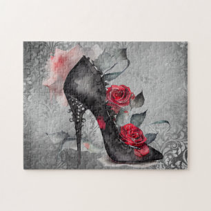 Quebra-cabeça Vampy Spiked Stiletto   Grunge de alto salto Rosa 