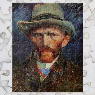 Quebra-cabeça Van Gogh; Autorretrato com Chapéu de Feltro Cinza