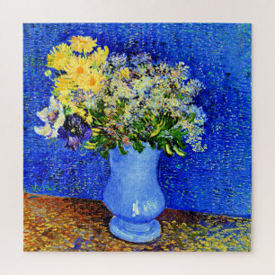 Quebra-cabeça Van Gogh - Buquê das Flores num Vaso Azul