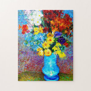 Quebra-cabeça Van Gogh Flores num Vaso Azul