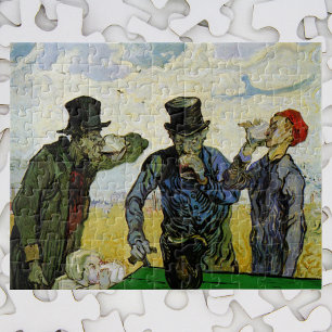 Quebra-cabeça Van Gogh; Os bebedores, apos impressionismo do
