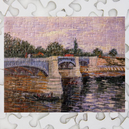 Quebra-cabeça Van Gogh Rio Sena com Pont del Grande Jette