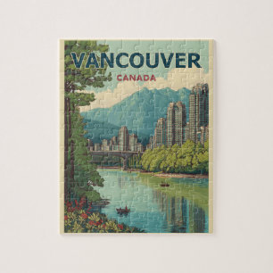 Quebra-cabeça Vancouver Canada Viagem Art Vintage