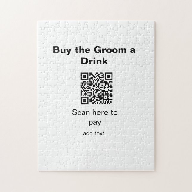 Quebra-cabeça varredura QR de solteiro para pagar uma bebida ao  (Vertical)