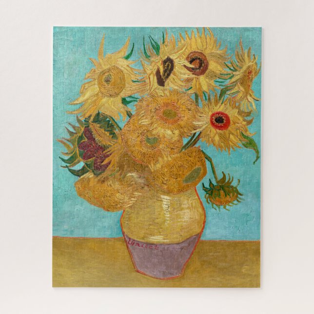Quebra-cabeça Vase com Doze Girassóis | Van Gogh | (Vertical)