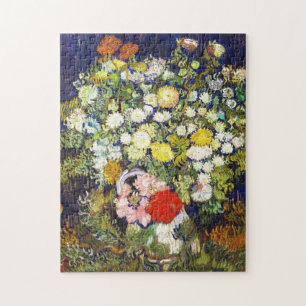 Quebra-cabeça Vase com Flores Vincent van Gogh belas artes