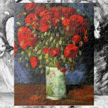 Quebra-cabeça Vase com papagaios vermelhos por Vincent van Gogh<br><div class="desc">Vase with Red Poppies de Vincent van Gogh é um apos impressionismo de arte vintage que ainda é uma pintura floral da natureza. Uma bela buquê de flores vermelhas floridas de papoila do jardim em um vaso. Este Dia de os namorados diz que te amo com flores que durarão uma...</div>