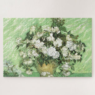 Quebra-cabeça Vase com Rosas - Van Gogh Painting Art Vintage