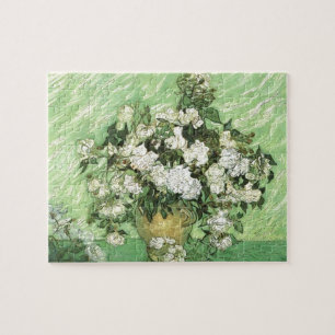Quebra-cabeça Vase com Rosas - Van Gogh Painting Art Vintage