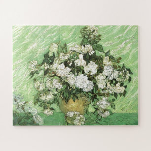 Quebra-cabeça Vase com Rosas - Vintage de pintura de Van Gogh