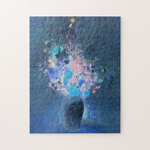 Quebra-cabeça Vase das Flores (Blue Rendering), Odilon Redon